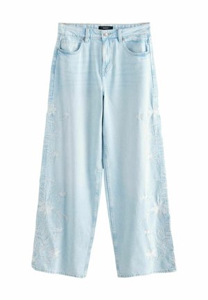TALL FIT - EMBROIDERED WIDE  - Džínsy voľného strihu - bleach