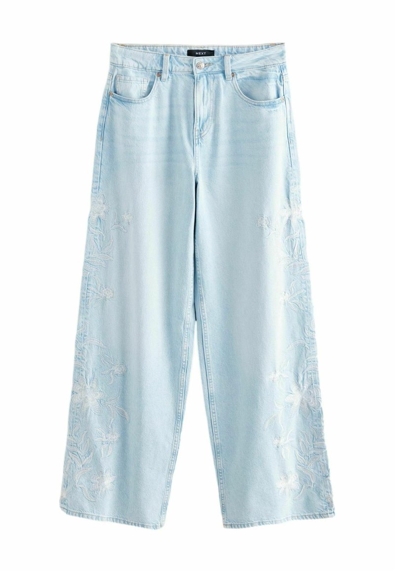 Next TALL FIT - EMBROIDERED WIDE - Avar lõikega teksad - bleach