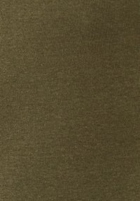 Olive green fabric featuring a fine ribbed texture, uniform appearance without patterns, presenting a smooth, matte finish.