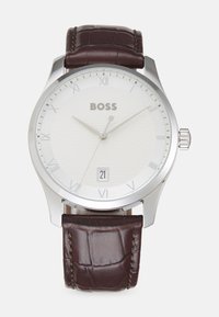 BOSS - PRINCIPLE - Óra - brown/silver-coloured/white Miniatűr kép 1