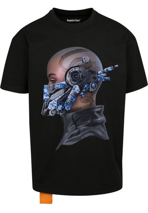 Forgotten Faces THE MASK HEAVY OVERSIZED TEE - Print T-shirt - black