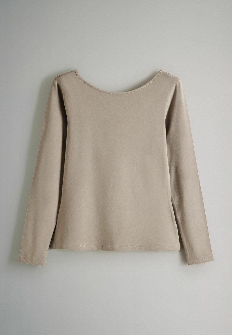 Confezione Da 4 Maglie Serafino A Coste Maniche Lunghe THE SET - Colori Chocolate Brown/Pink/Cream, Taglia M