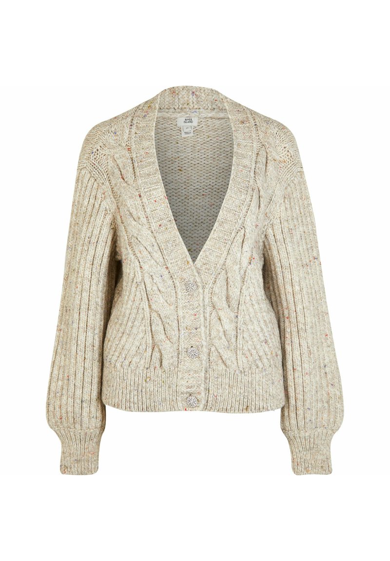 Damen Kleider | River Island Strickjacke cream/beige - ZK86705 Damen Kleider | River Island Strickjacke cream/beige - ZK86705