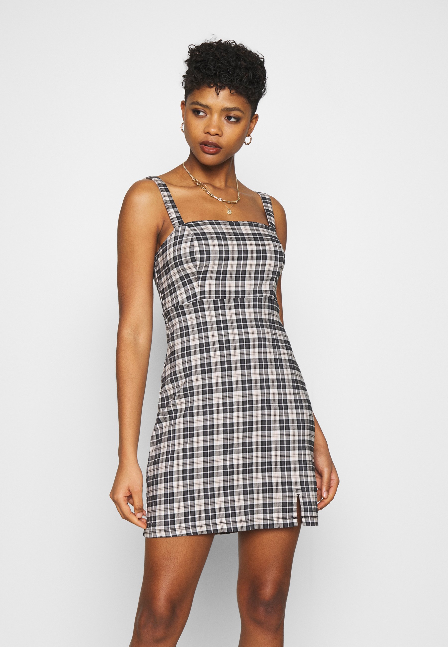 Hollister Co Chain Bare Struct Freizeitkleid Black Tan Schwarz Zalando At