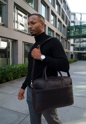 PURE Leather Studio NAOS - Aktentasche - chocolate