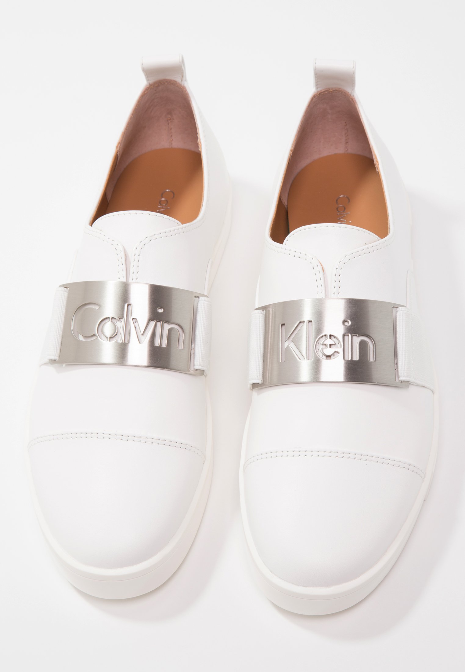 Calvin Klein ILONA - Slipper - platinum white/weiß - Zalando.de