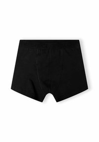 Czarne bawełniane bokserki z logo na pasku i przeszyciami. Klasyczny krótki krój nogawki z dopasowanym fasonem.