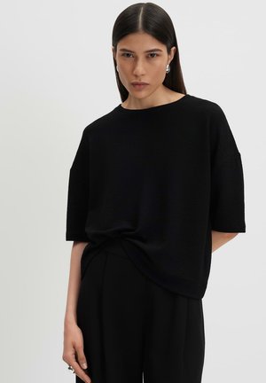 someday., OVERSIZED TEXTURE - T-Shirt basic - black