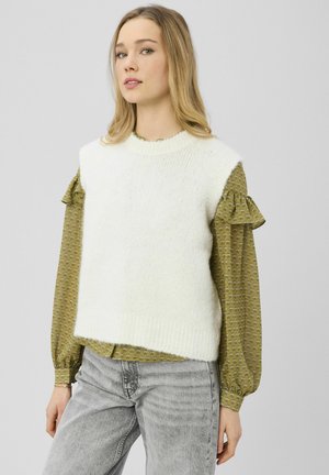 PULL SANS MANCHES UNI - Pullover - blanc écru