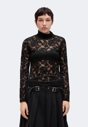 Vero Moda, VMNELINE PLAIN HIGH NECK - Блуза с дълги ръкави - black