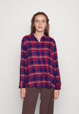 CHECK BLOUSE - Skjortebluser - navy