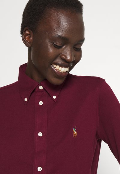 Polo Ralph Lauren HEIDI LONG SLEEVE - Blusa com botões - monarch red