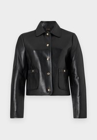 VALDOMY - Veste en cuir - noir