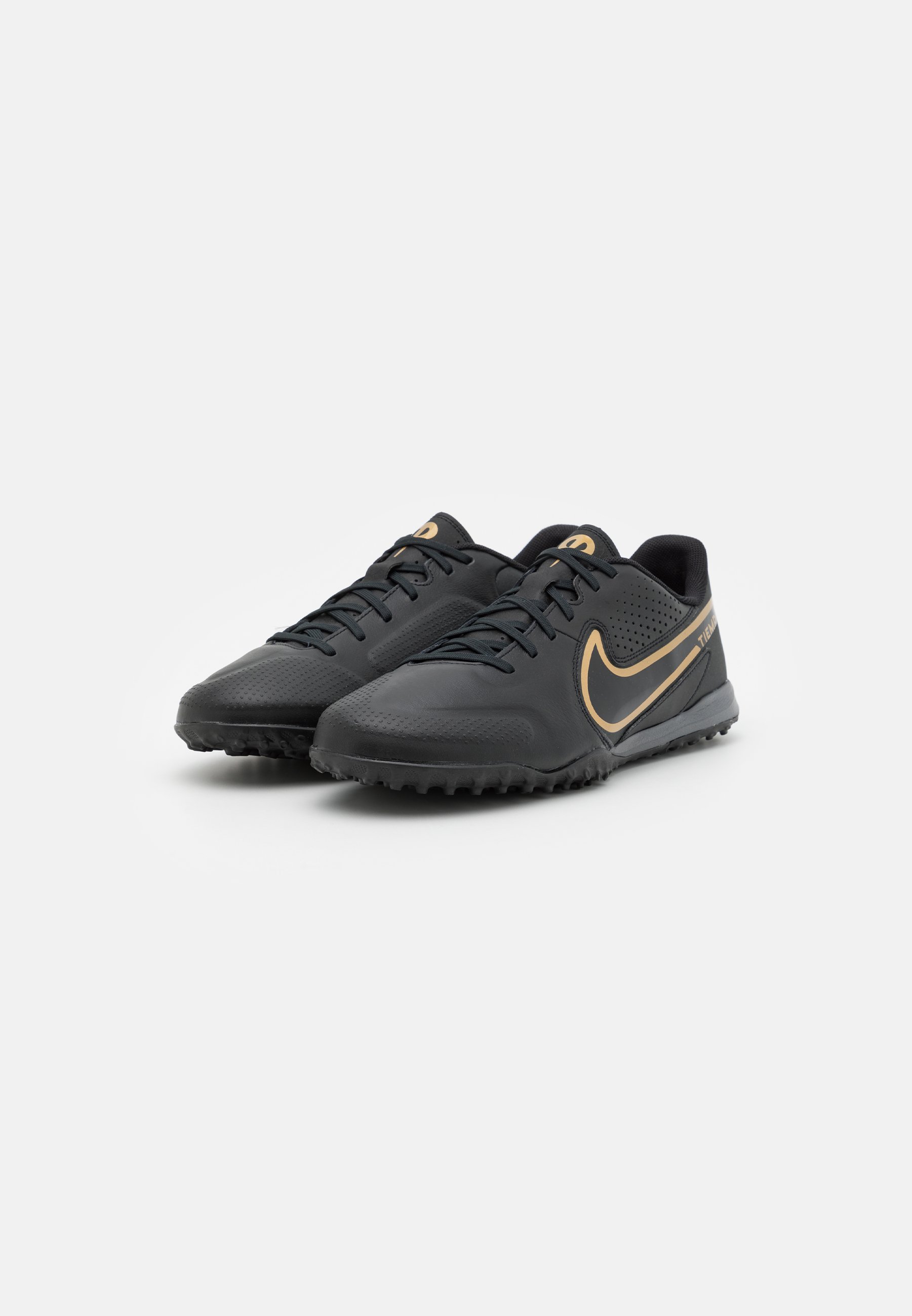 Nike Performance TIEMPO LEGEND 9 ACADEMY TF - Fußballschuh Multinocken -  black/anthracite/metallic gold/schwarz - Zalando.de
