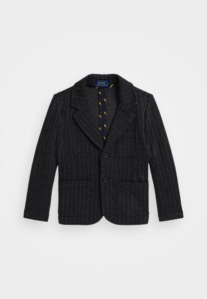 CHALK STRIPE KNIT BLAZER - Blazer - black