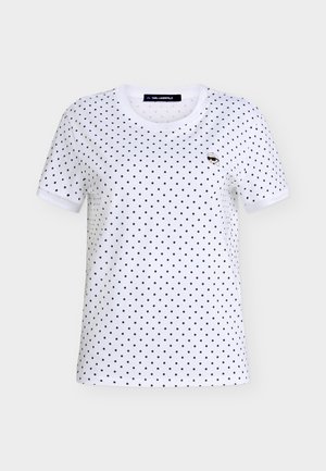 KARL LAGERFELD, IKON SMALL SLIM - Tričko s potlačou - white/black