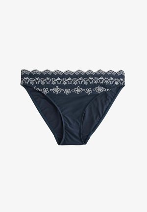 Next, REGULAR FIT - EMBROIDERED BIKINI BOTTOMS . - Bikinibukser - navy blue cream