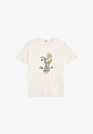 Koton SHORT SLEEVE CREW NECK - T-shirts print - beige