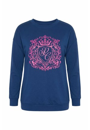 MIAMODA, SWEATSHIRT, LOOSE FIT, LARGE PRINT - Felpa - dark blue