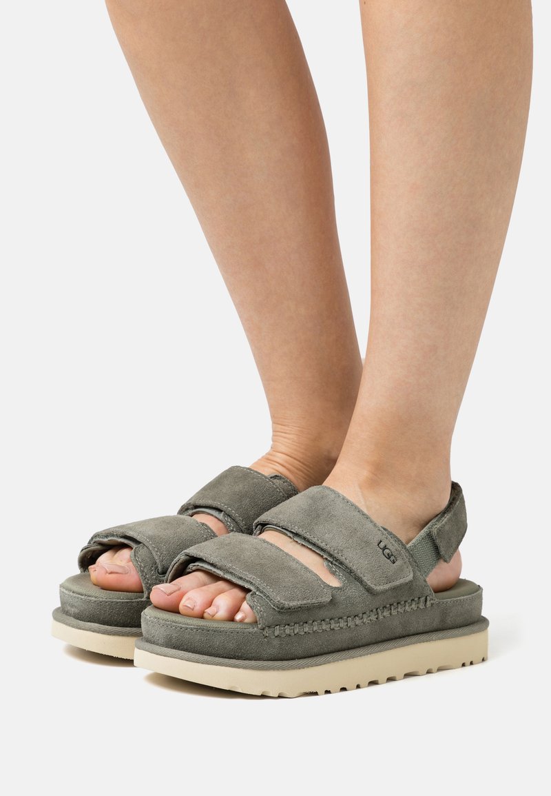 UGG GOLDENSTAR Platform sandals moss green/olive Zalando.co.uk