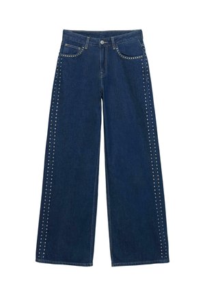 STUDDED - Široké nohavice - dark blue