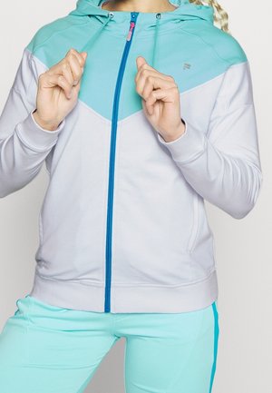 Felpa con zip - white