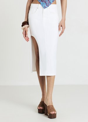 Calliope SPACCO - Jupe en jean - bianco