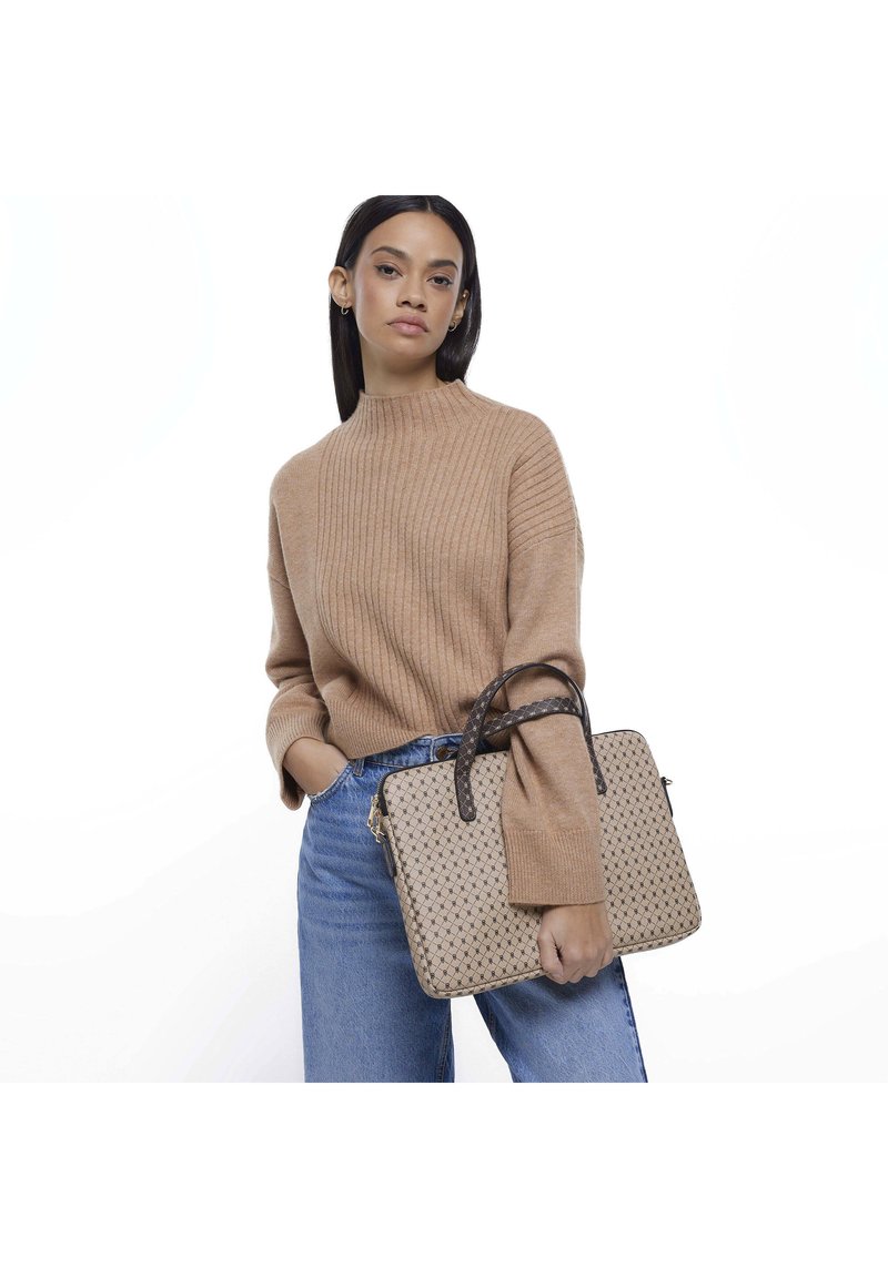 River Island Taška na laptop brown light/hnědá Zalando.cz