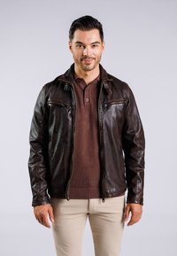 Freaky Nation RAUL-FN - Giacca di pelle - choco brown