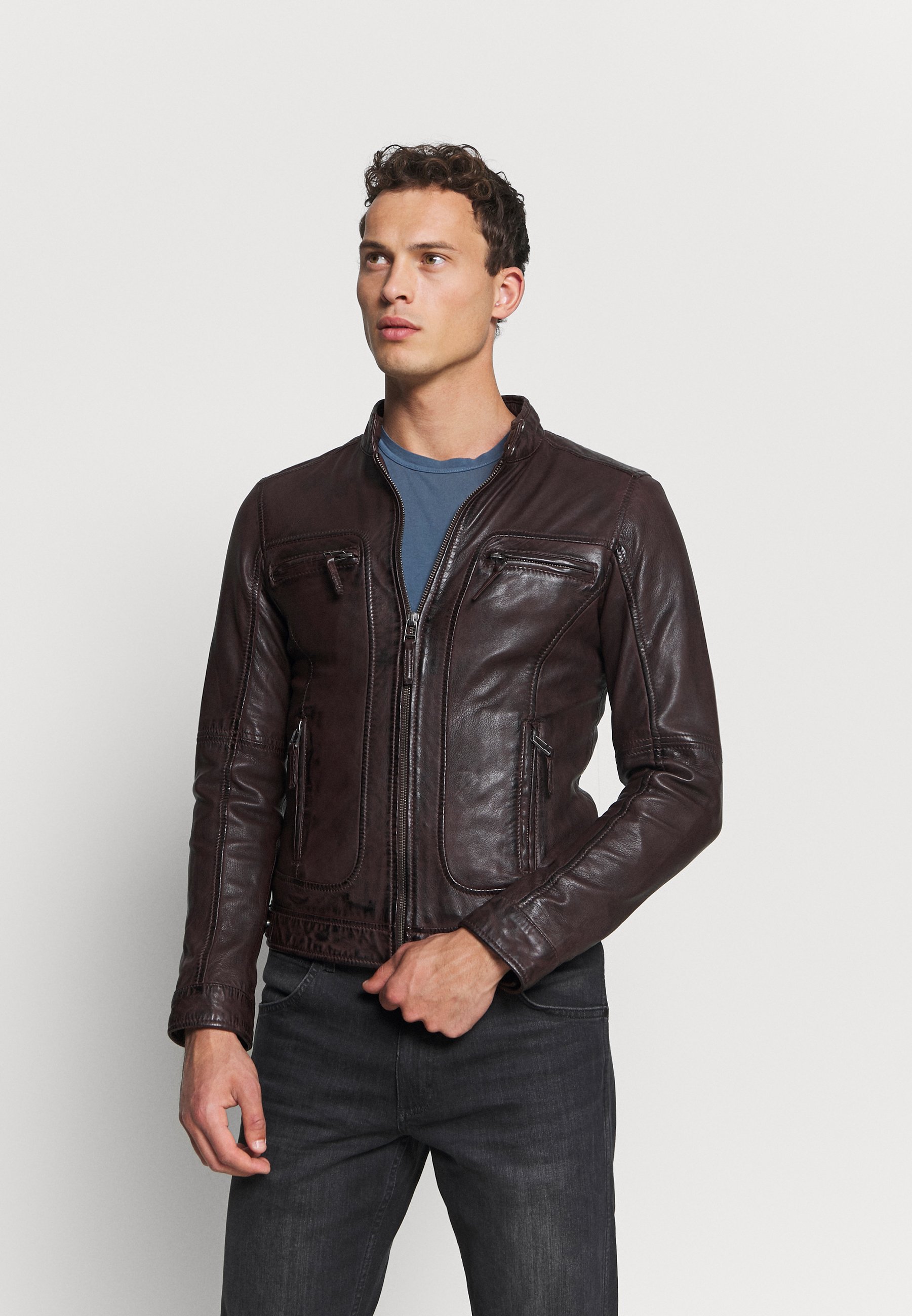 Oakwood CASEY Skinnjacka wine Zalando.se Oakwood AGENCY Skinnjacka tobacco Zalando.se