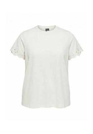 Vero Moda Curve, T-SHIRT VMCLOUISE T-SHIRT - Camiseta estampada - snow white