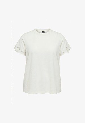 Vero Moda Curve, T-SHIRT VMCLOUISE T-SHIRT - Camiseta estampada - snow white