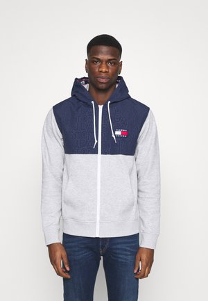 CONTRAST ZIP HOODIE - veste en sweat zippée - grey