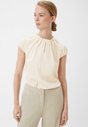 comma ORNÉ DE FRONCES - Blouse - beige