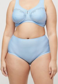 Ulla Popken 2ER-PACK NADELSTREIFEN HÖHER GESCHNITTEN - Slip - light blue