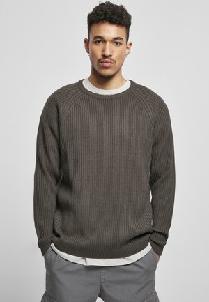 RIBBED RAGLAN SWEATER - Pullover - blackbird