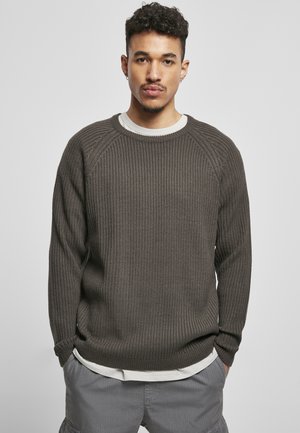 RIBBED RAGLAN SWEATER - Trui - blackbird