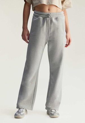 STRAIGHT - Tracksuit bottoms - medium grey heather