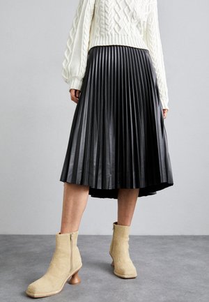 PLEATED SKIRT - Fustă plisată - black