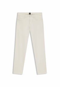 Off-white, rakade jeans i bomullsblandning med fem fickor, subtil sömnad och en svart etikett vid midjan.
