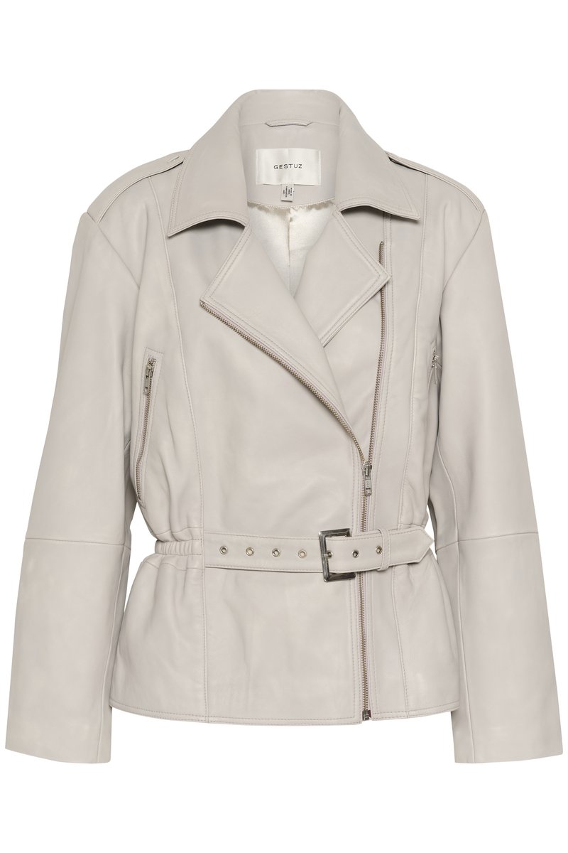 Gestuz Leren jas crème