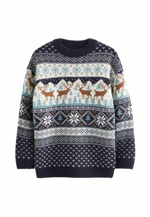 CHRISTMAS - REGULAR FIT - Jersey de punto - navy blue fairisle