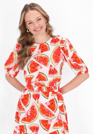 myMo Bluse - red multicolor