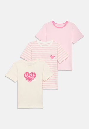 Friboo 3 PACK - T-shirt con stampa - pink/white