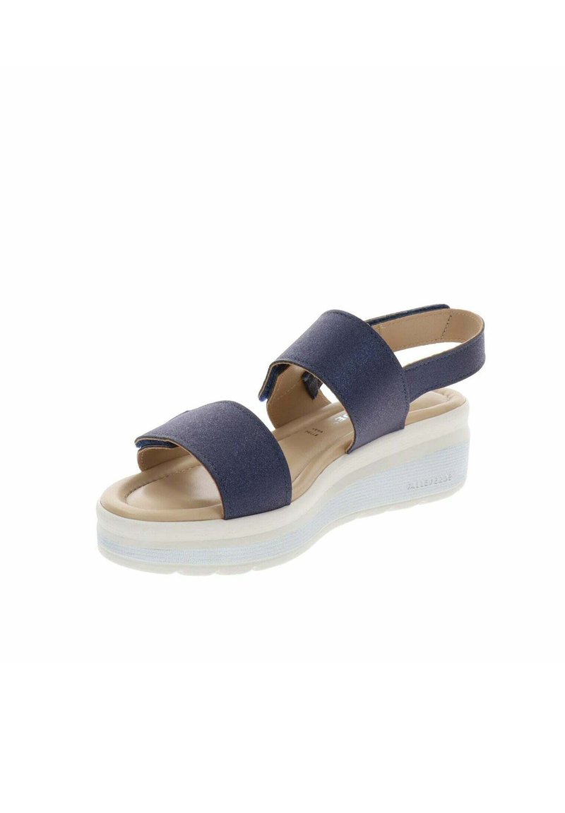 Zeppa Sandali Valleverde Blu Valleverde VALLEVERDE SANDALI DONNA Sandali Con Plateau Blu 
