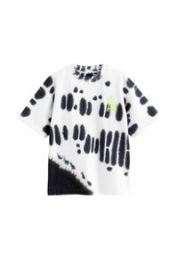 Next - RELAXED FIT TIE-DYE SHORT SLEEVE STANDARD - Potiskana majica - black white Miniaturna slika 1