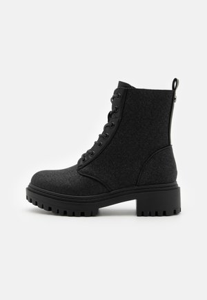 Platform ankle boots - black