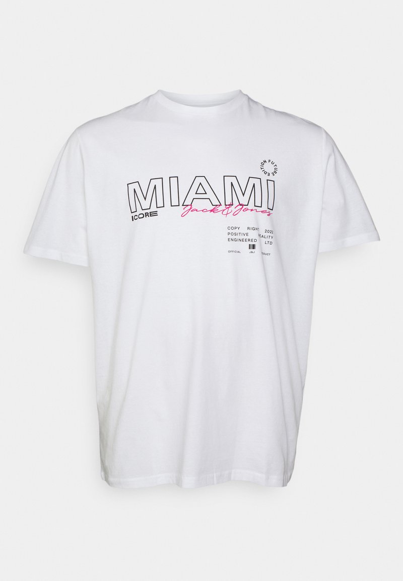 Herren T-Shirts & Polos | Jack & Jones JCOSTAYCATION TEE CREW NECK T-Shirt print white/weiß - QX24577 Herren T-Shirts & Polos | Jack & Jones JCOSTAYCATION TEE CREW NECK T-Shirt print white/weiß - QX24577