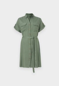 Vero Moda BUMPY SS SHORT NOOS - Skjortekjole - laurel wreath/grøn ...