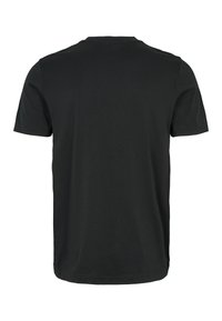 Sort kortærmet t-shirt lavet af blødt bomuld. Har en rund halsudskæring og en afslappet pasform, med en glat, ensartet tekstur. Ingen grafik.